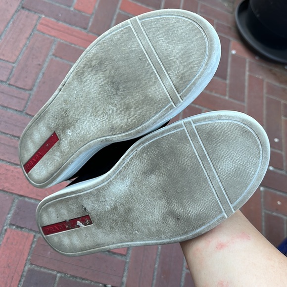Prada, canvas and suede slip Ons. Worn good cond - Picture 4 of 5
